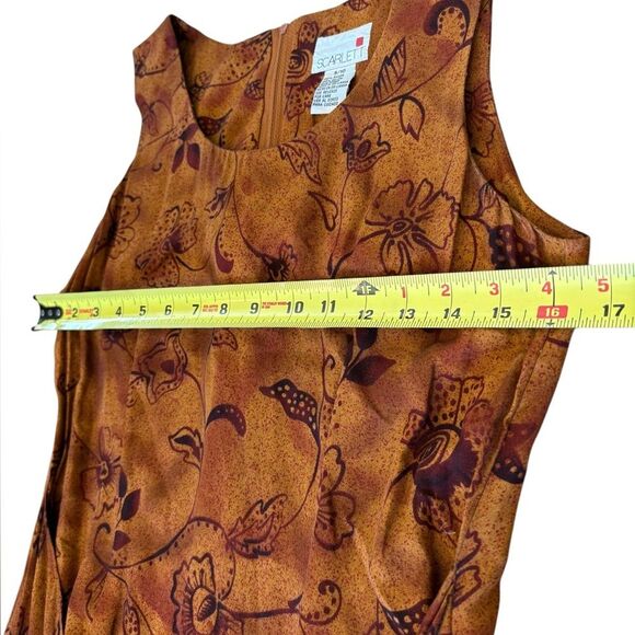 Scarlett Vintage Wrap Maxi Dress Artsy Boho Lagenlook Floral Sleeveless Size 10 - Picture 9 of 11